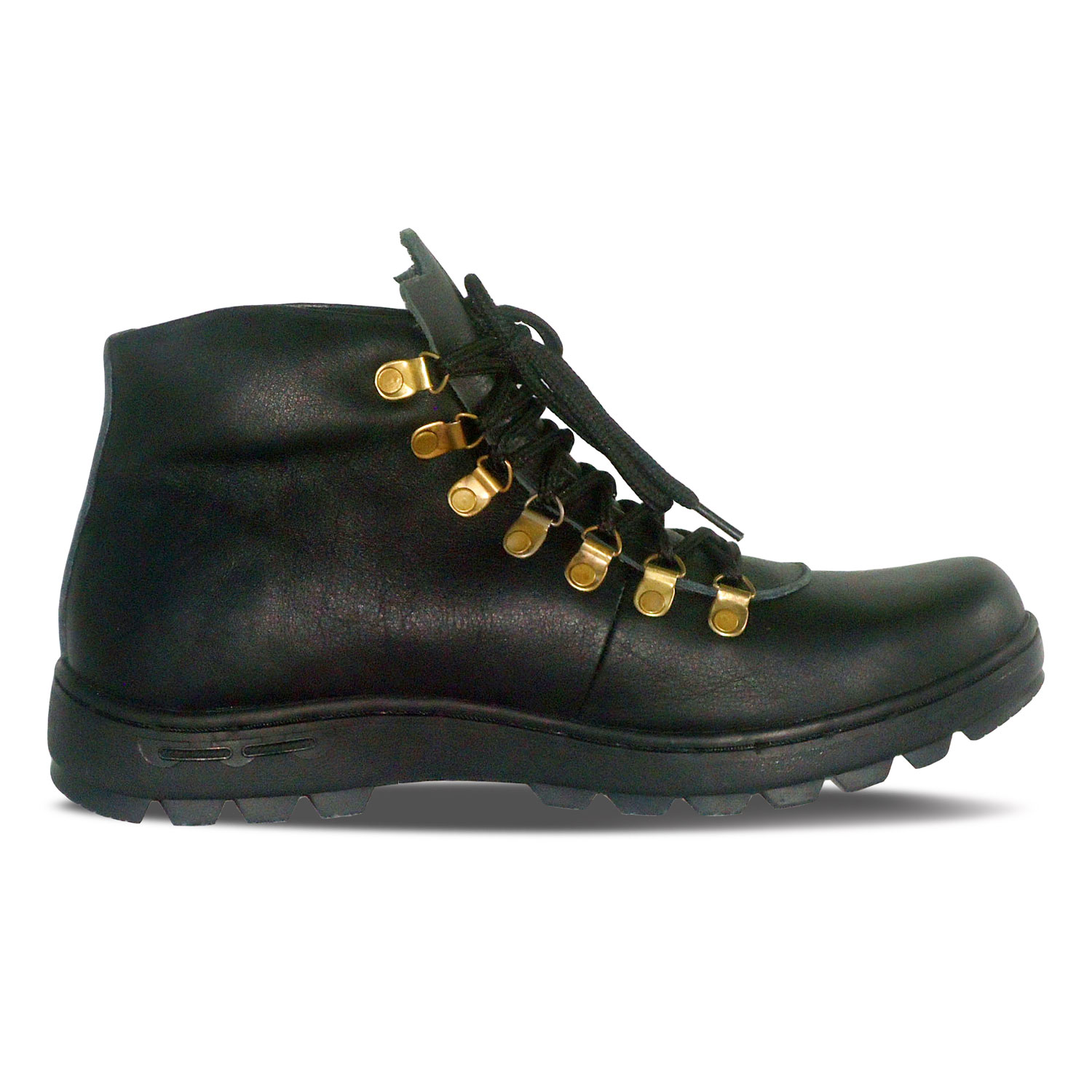 sepatu kulit pria boots B02 black - in - atmal