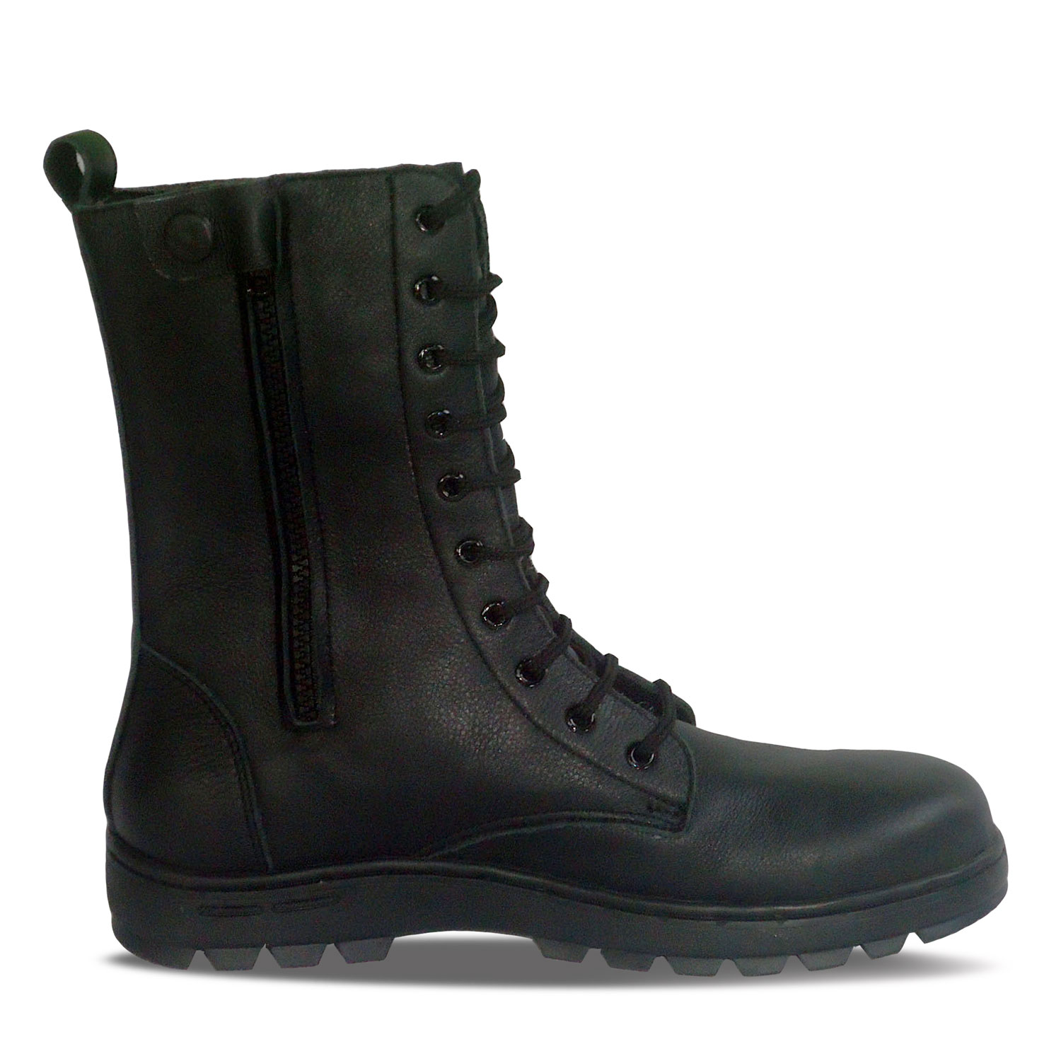 sepatu kulit pria derby boots B12 black - inside - atmal