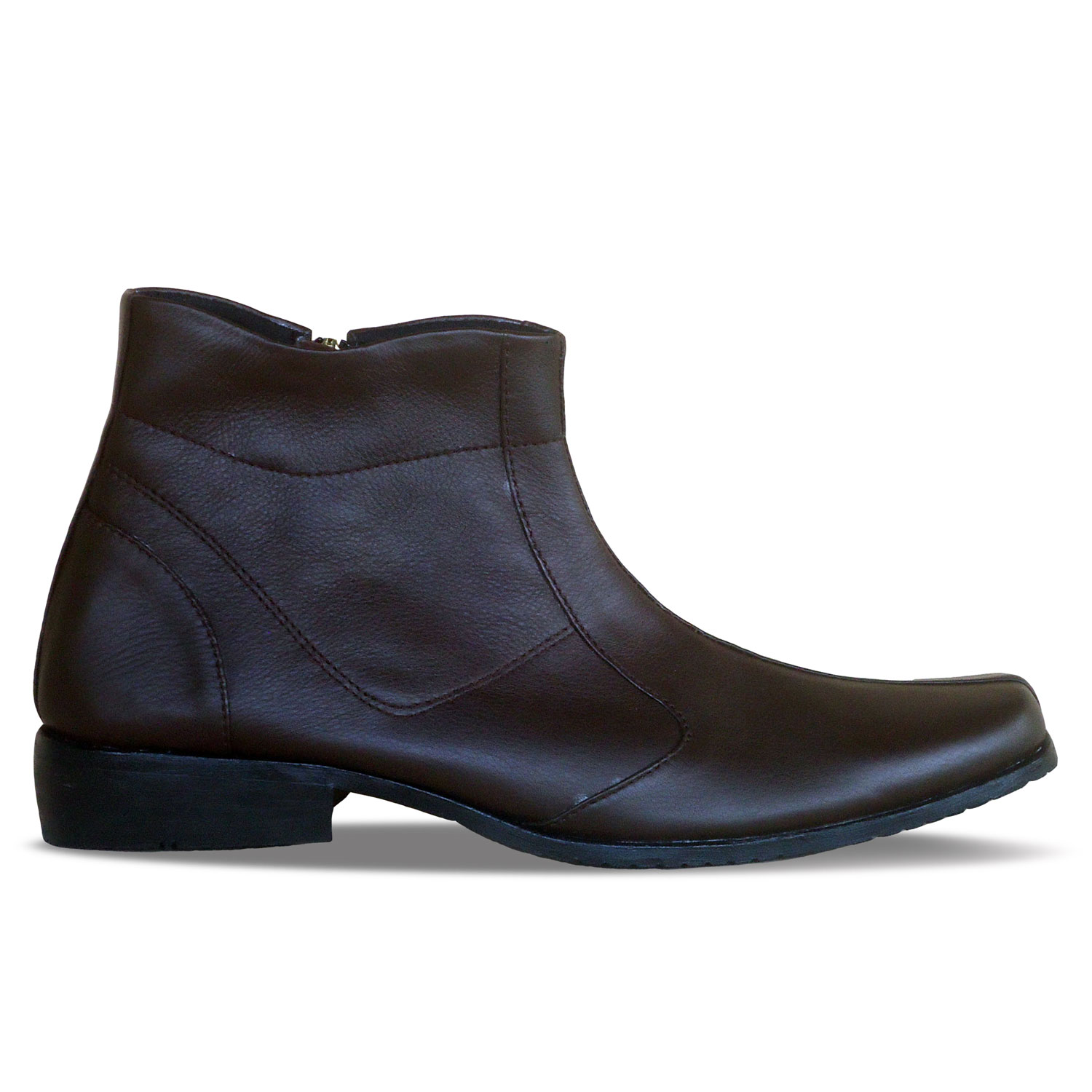 sepatu kulit pria boots formal B14 brown - atmal