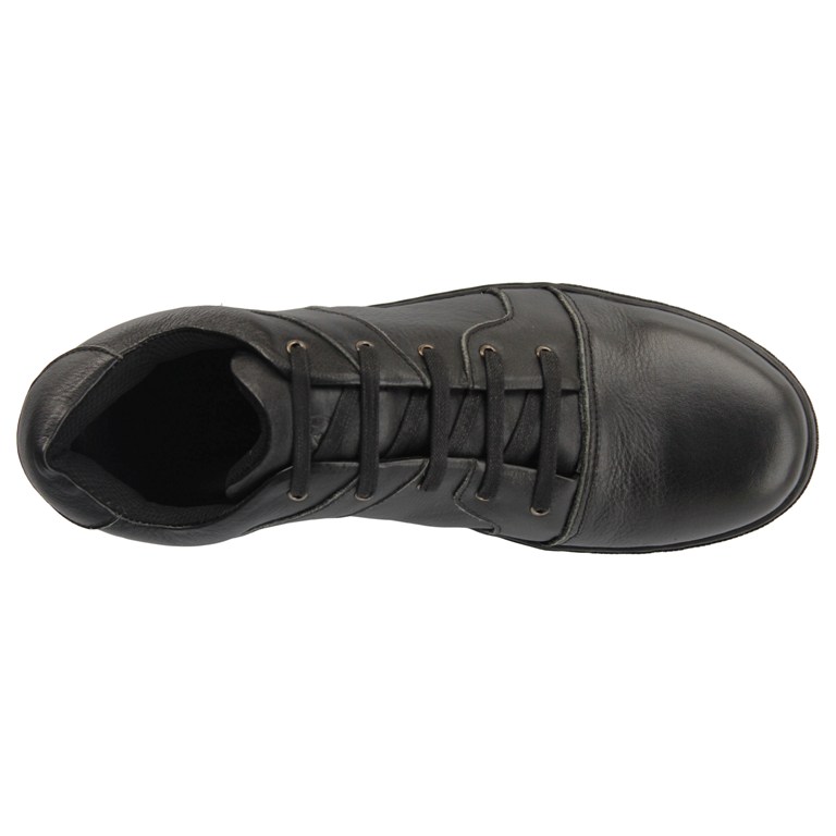 sepatu kulit sneakers oxford D11 black - atas- atmal